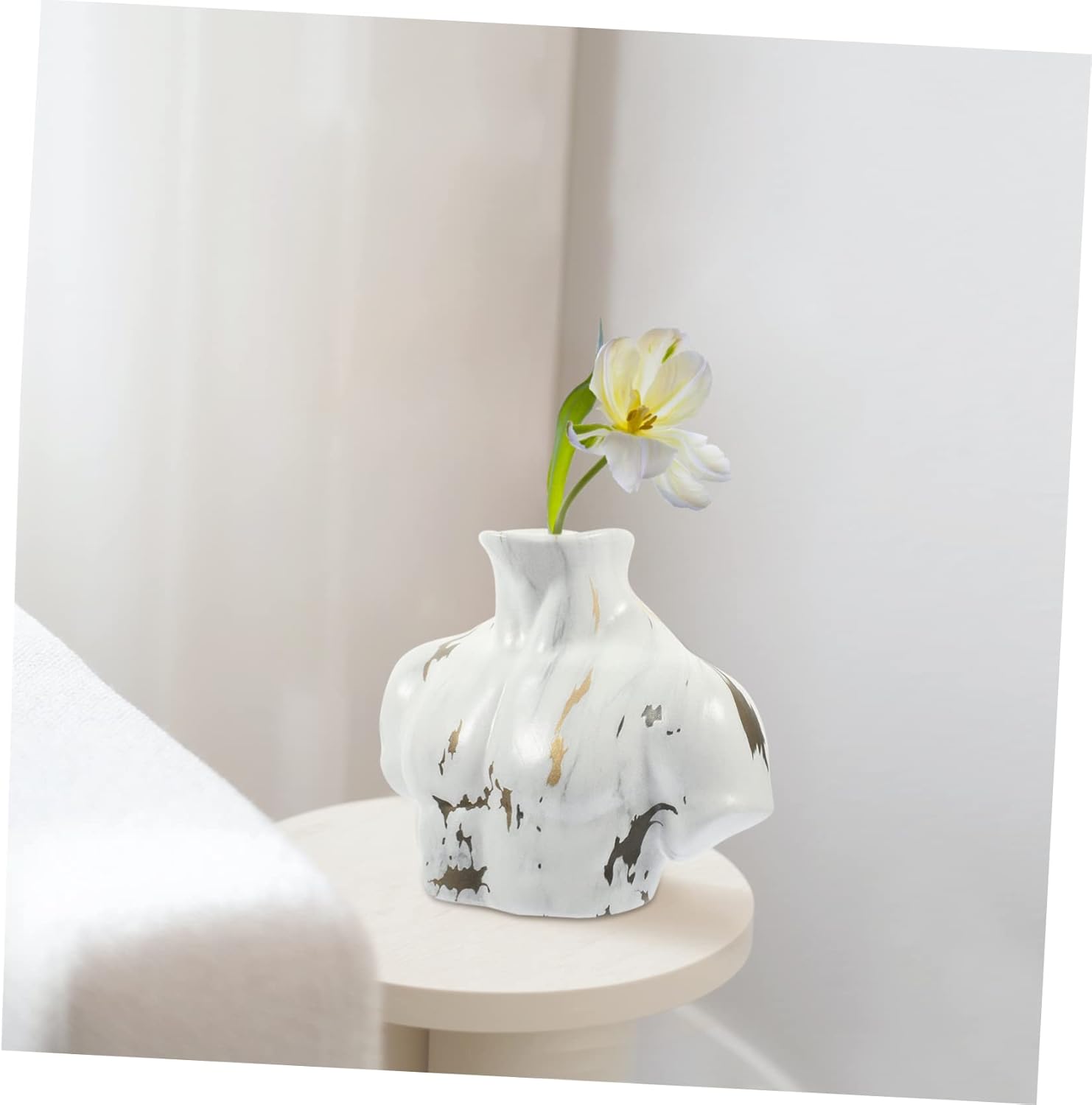 Ceramic Marble Flower Vase for Modern Home Decor