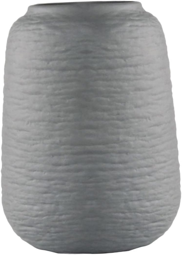 Nordic Style Ribbed Ceramic Flower Vase for Modern Decor