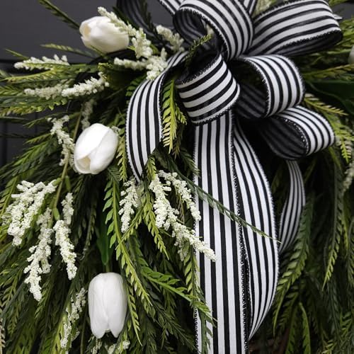 Artificial Spring Summer Wreath for Front Door Decor