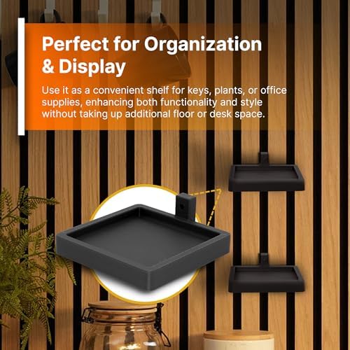 SplashNColor Small Floating Shelf for Acoustic Panels - Black