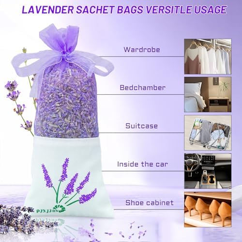 6-Pack Lavender Scent Sachet Bags for Home Use