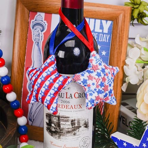 4th of July Felt Stars Hanging Ornament Set of 12