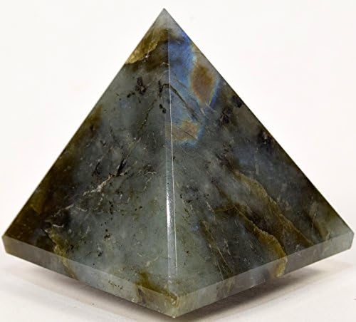 HC Set 54mm Labradorite Pyramid with Clear Quartz Cabochon