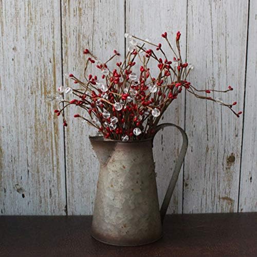 7 Inch Galvanized Metal Milk Pitcher Vase