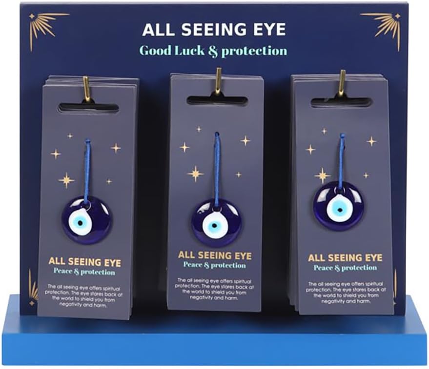 Ebros Gift All Seeing Eye Talisman Set with Display Stand