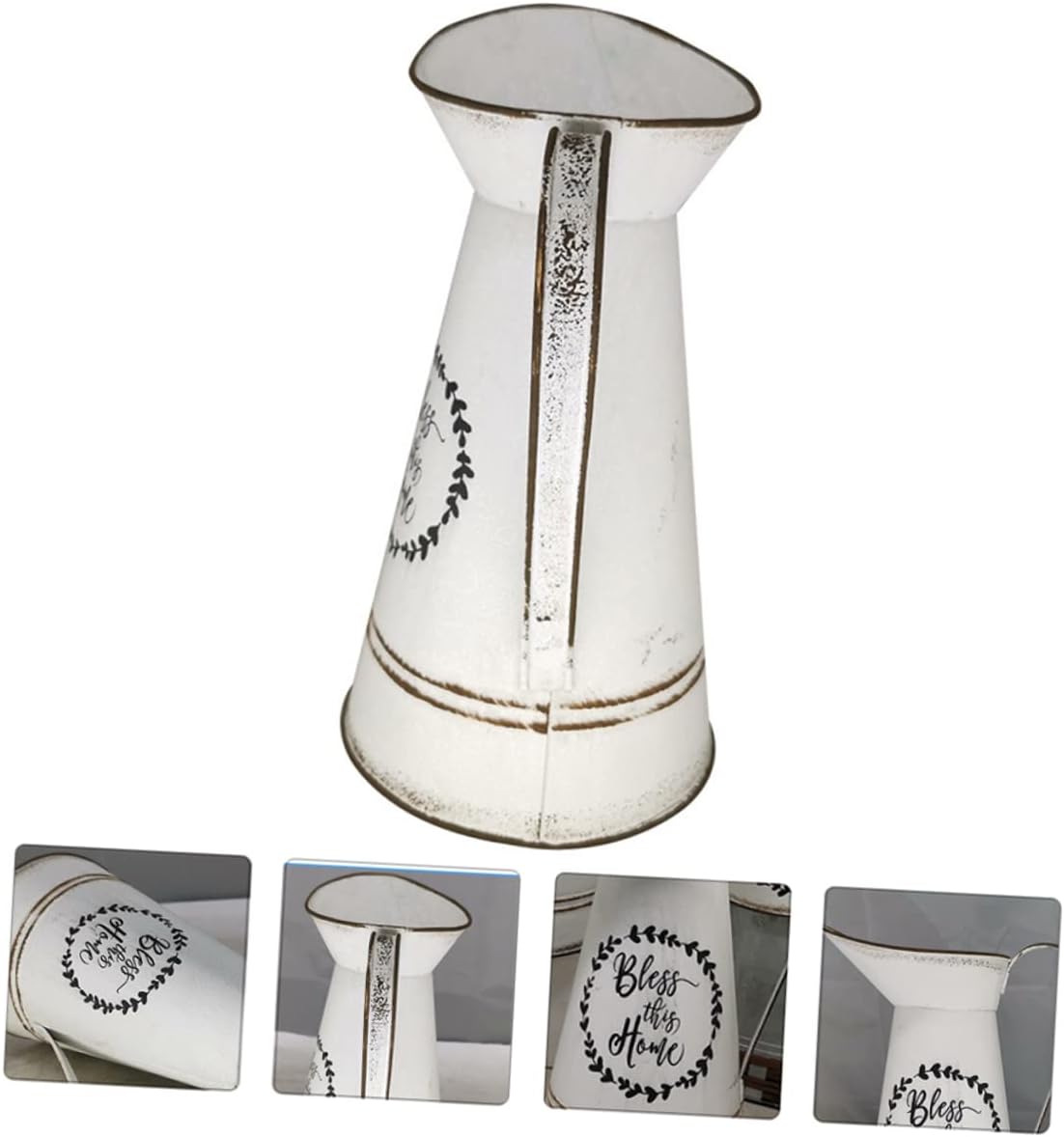 Creative Country Style Vintage White Floral Vase for Home Decor