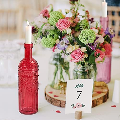 Vintage Decorative Glass Vases Set of 3 with Cork Lid