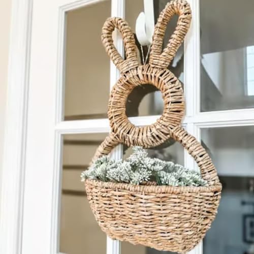 Easter Bunny Basket Wall Hanging Decor