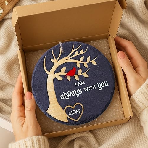 Mom Memorial Ornament Stone Sympathy Gift for Loss of Mother Cardinal Im Always with You Christmas Ornament