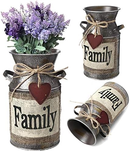 75 Inch Rustic Decorative Vase with Rope and Greeting Design