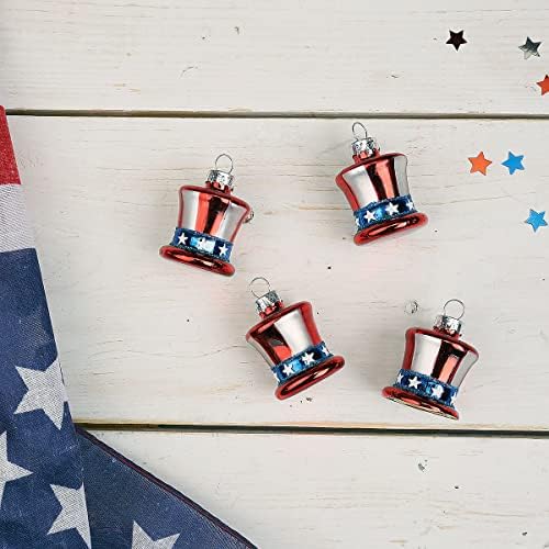 Lillian Vernon Uncle Sam Blown Glass Decorations 12-Piece Set