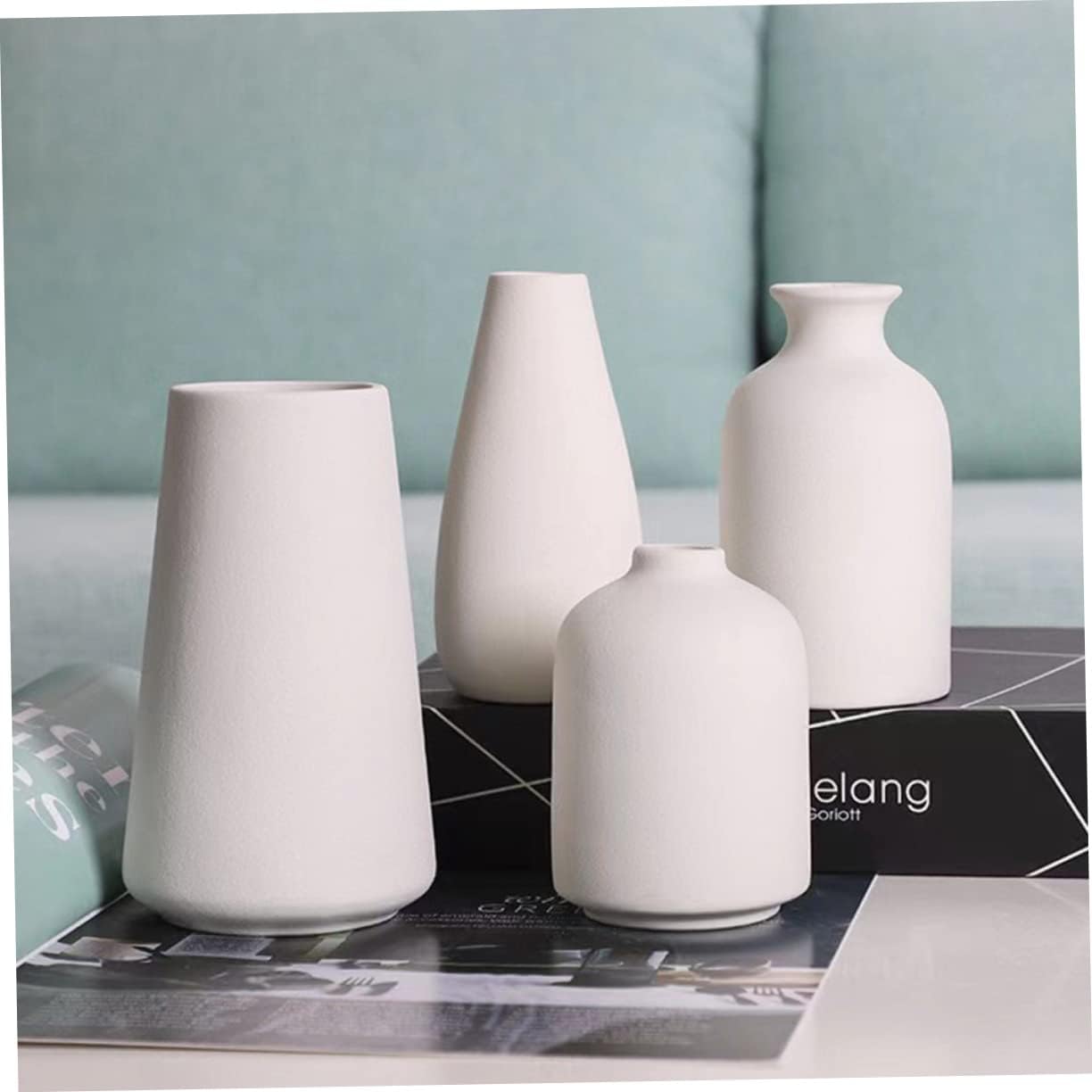 STOBAZA Mini Ceramic Vase for Dried Flowers Home Decor