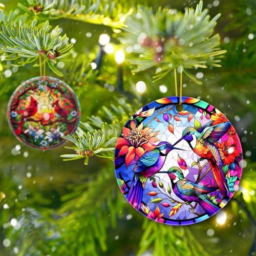 Ceramic Hummingbird Christmas Tree Ornament Decor