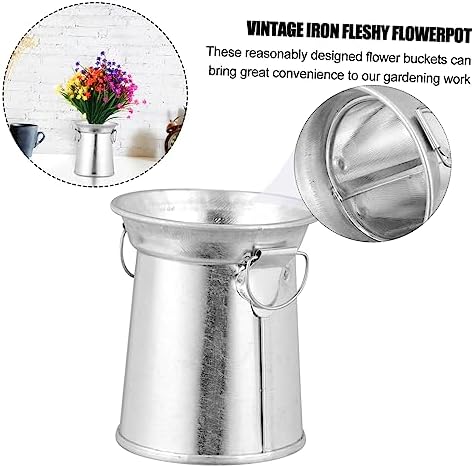 3pcs Rustic Flower Planter Iron Art Vase for Garden Decor