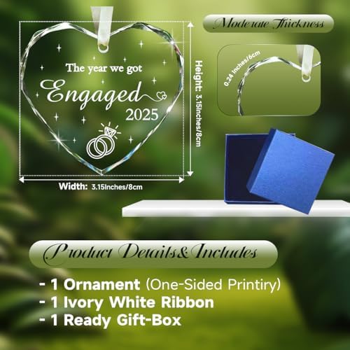 Engagement Gifts for Couples 2025 - Our First Christmas Ornament