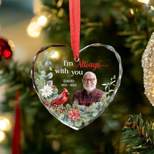 Custom Photo Im Always with You Cardinal Ornament