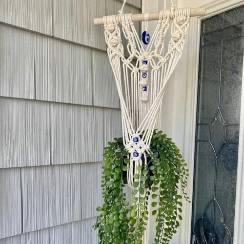 Boho Style Macrame Evil Eye Hanging Ornament