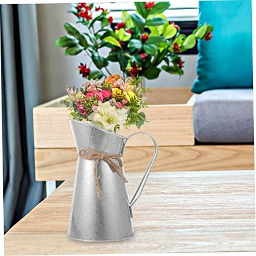 GANAZONO Vintage Iron Flower Bucket for Home Decor
