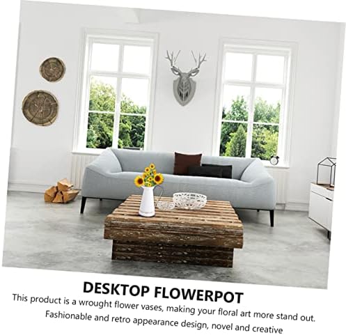 Vintage Metal Flower Pot Set for Home Office Wedding Decor