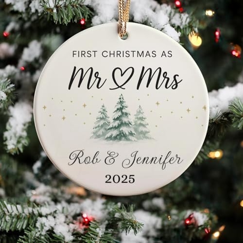 First Christmas as Mr Mrs Ornament 2025
