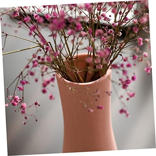 Home Ceramic Flower Vase in Light Pink for Decor