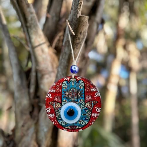 Fusion Hamsa Hand Hanging Decor with Evil Eye