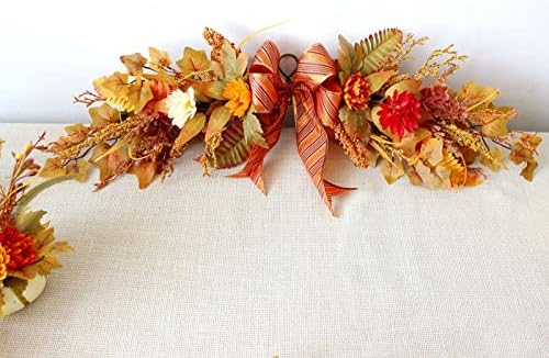 BEIJIALY 28in Autumn Fall Wreath with Bow