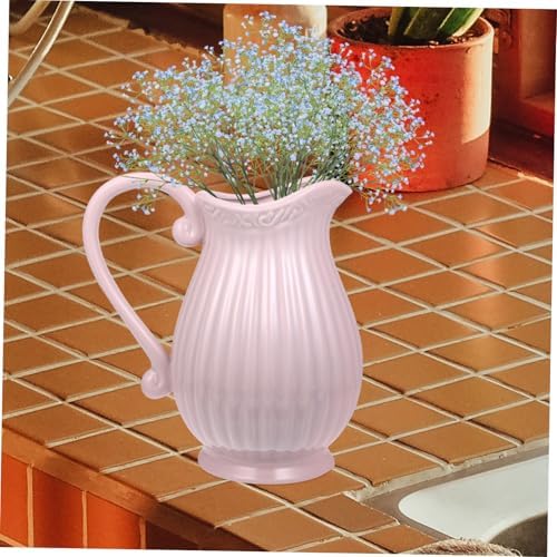 Pink Ceramic Flower Vase for Dried Flowers and Home Decor