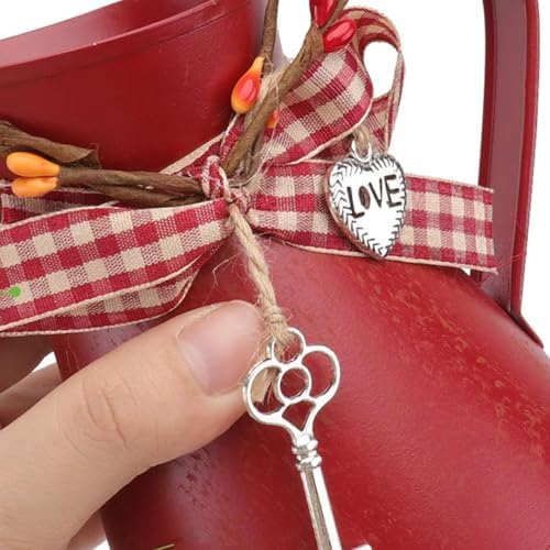 Kettle Shaped Iron Flower Vase for Home Decor