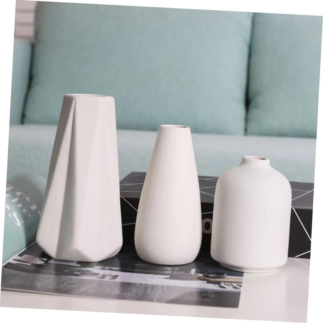 STOBAZA Mini Ceramic Vase for Dried Flowers Home Decor