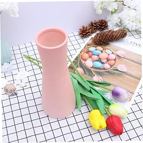 Home Ceramic Flower Vase in Light Pink for Decor