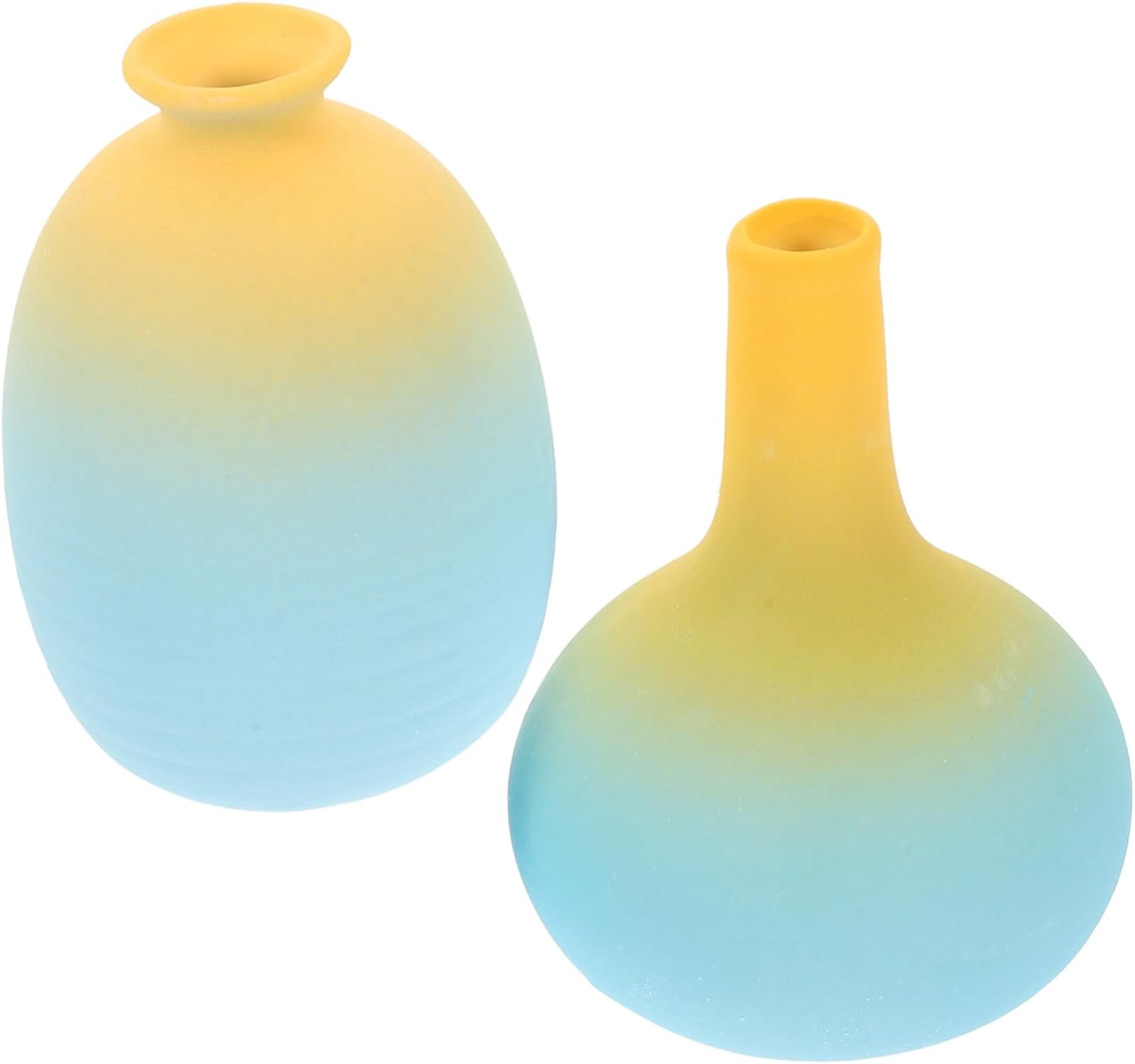 2pcs Rustic Style Gradient Ceramic Vase for Home Decor