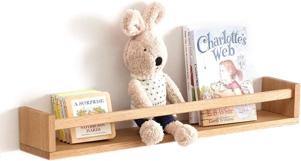 Rsuwiz 24 Inch Floating Oak Shelves for Kids
