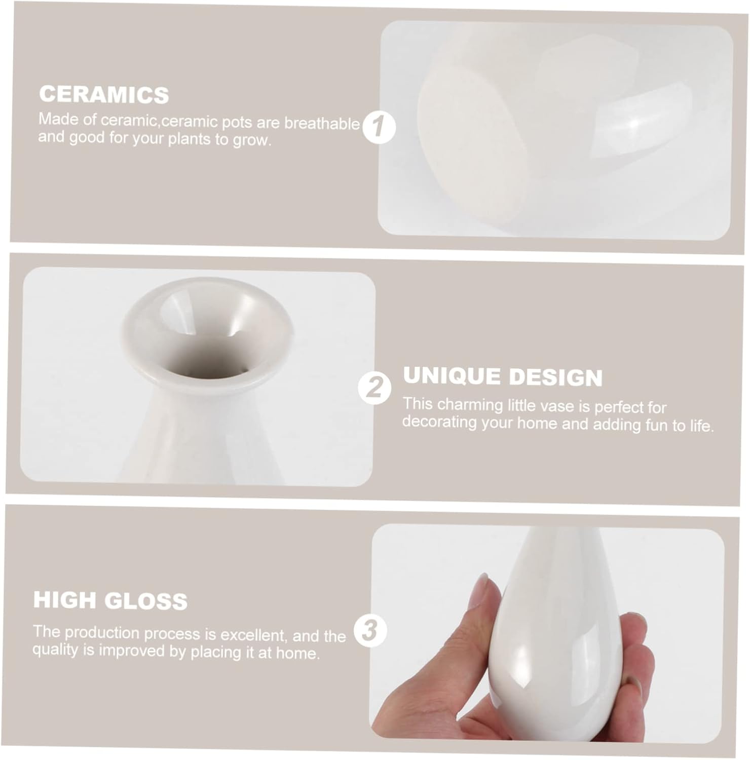 Cabilock Ceramic Vase Small Decorative Vase for Home