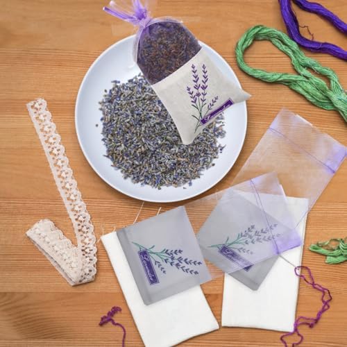 VORCOOL Lavender Sachet Bag 30 Pcs with Porcelain Embroidery