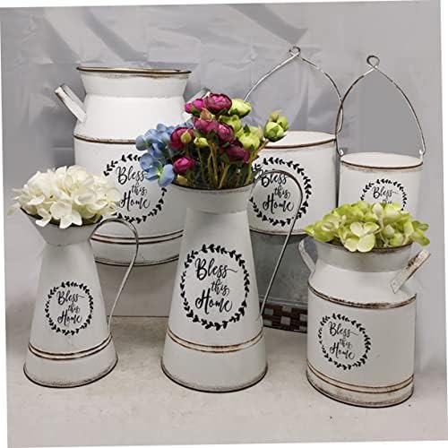 Creative Country Style Vintage White Floral Vase for Home Decor