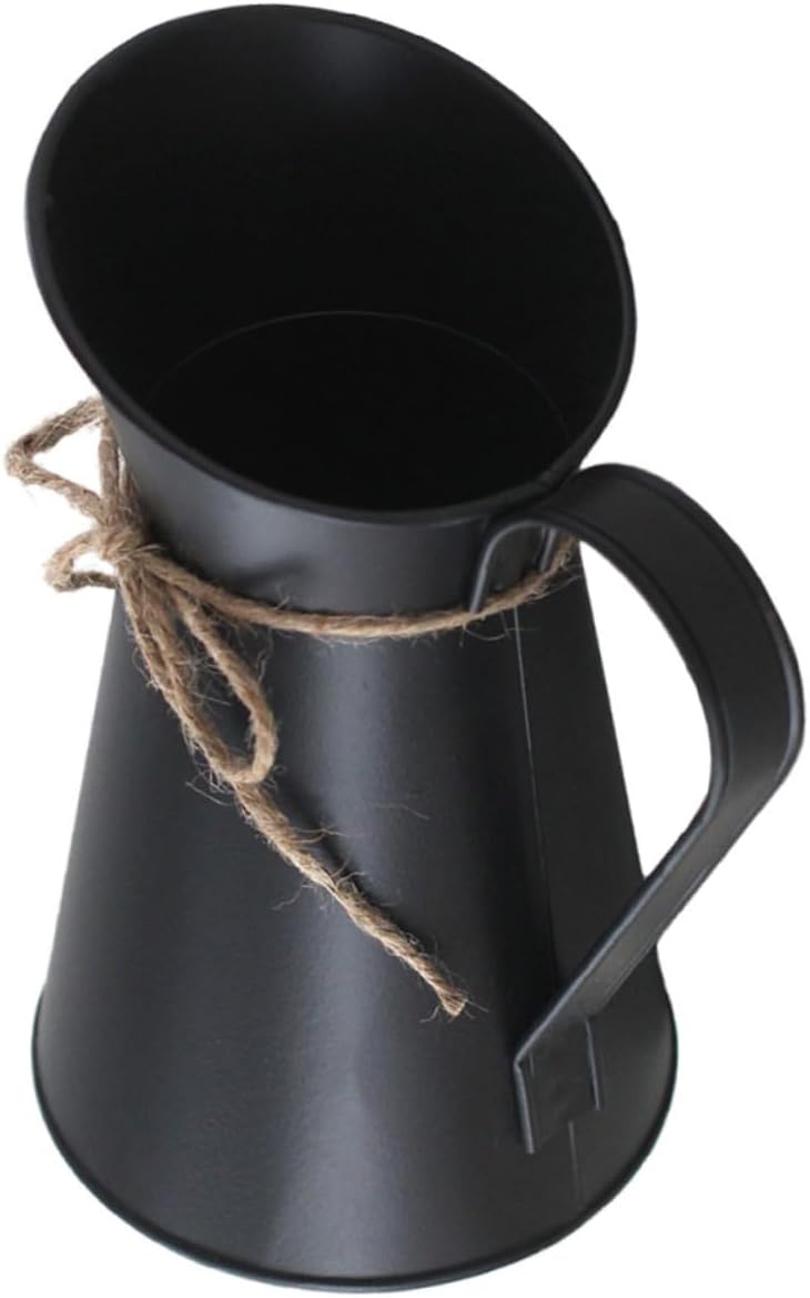 STOBAZA Metal Vintage Flower Bucket for Home Decor