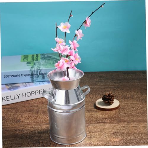 STOBAZA 2pcs Vintage Iron Flower Bucket with Twine for Home Decor and Garden