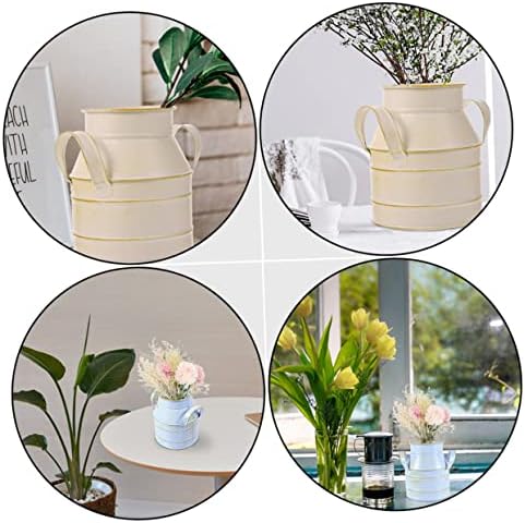 2pcs Decorative Flower Buckets Iron Art Vintage Home Decor Vase