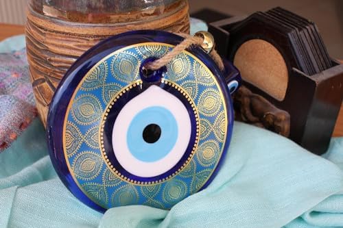 Nevfactory Evil Eye Wall Decor Blue Frame 511 Inch