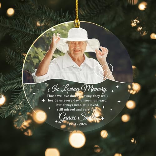 Personalized Memorial Christmas Ornament - Custom Remembrance Gift