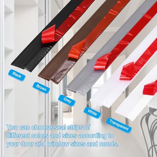 PATIKIL Door Draft Stopper 33FT Silicone Weather Stripping Seal Gray