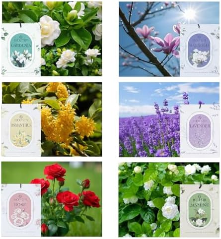 12 Pack Jasmine Scented Sachets for Drawer and Closet
