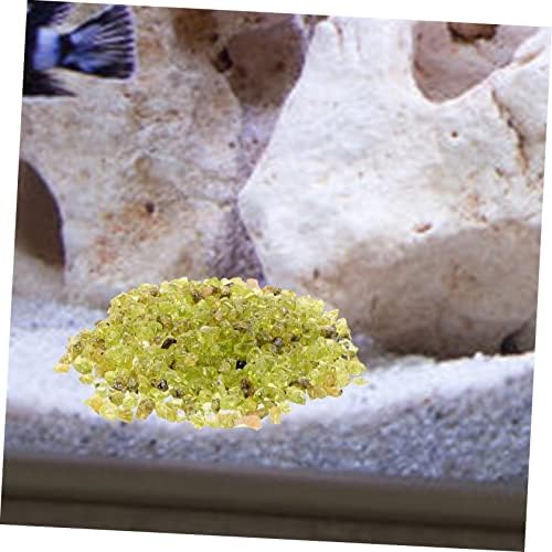 BESPORTBLE Natural Olivine Raw Stones for Aquarium and Terrarium Decor