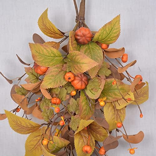197 Inch Fall Harvest Teardrop Wreath Wall Hanging