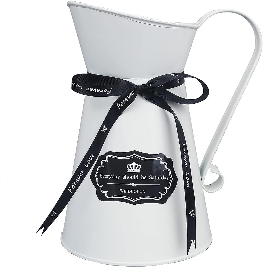 Watering Honey WEIDUOFUN 75 Inch Nordic Style Galvanized Metal Milk Jug Vase Decor