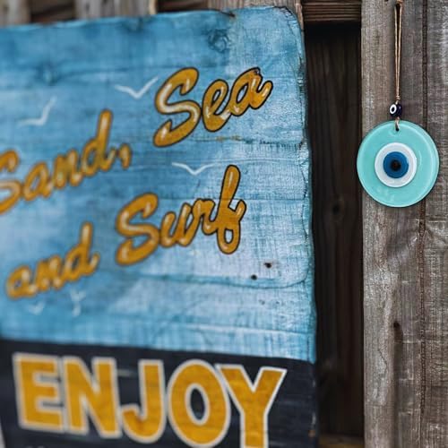 Baby Blue Evil Eye Charm Handmade Home Protection Decor