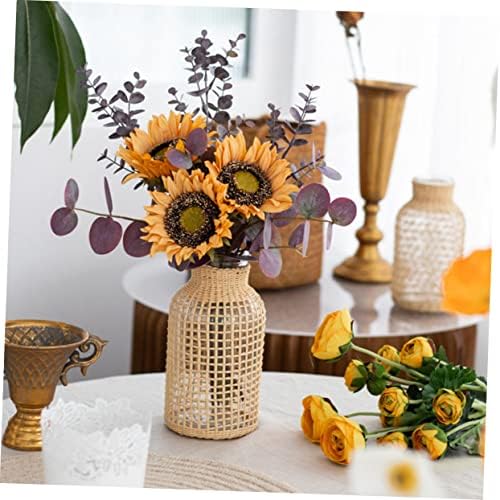 1pc Artistic Glass Flower Vase Japanese Style Home Decor