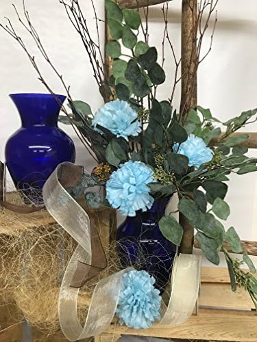 Floral Supply Online Spring Garden Vase with Booklet - Cobalt Blue