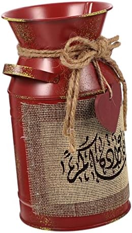 Rustic Vintage Iron Flower Bucket Pot Dried Flower Container